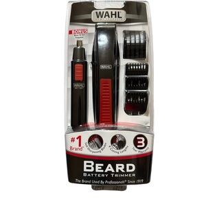 Wahl Black and Red Battery Trimmer Set